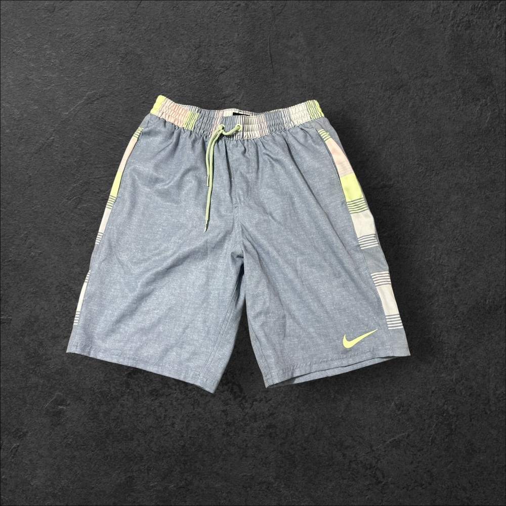 Vtg Nike Swim Trunks Mens Small Multicolor Mesh Lined Draw String